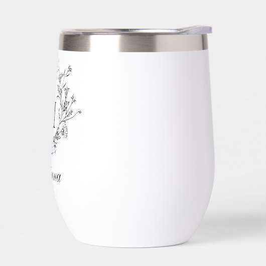 elegante moderne botanische Monogramm minimalistis (Links)
