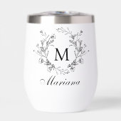 elegante moderne botanische Monogramm minimalistis (Vorderseite)