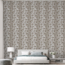 Elegante moderne botanische Stein-Taupe-Blattwerk