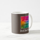 Elegante Moderne braune Kalligrafie Bester Vater j Kaffeetasse (VorderseiteRechts)