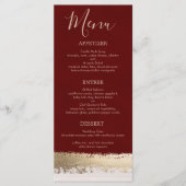 Elegante, moderne, burgundy, Gold Foil Wedding Programm (Vorderseite)