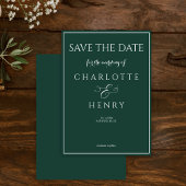 Elegante moderne Callighraphy Script Emerald Green Save The Date
