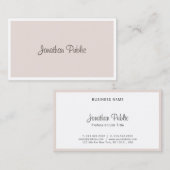 Elegante Moderne Coole Freehand Script Sleek Schli Visitenkarte (Vorne/Hinten)