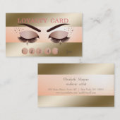 Elegante Moderne Coole Imitate Lashes Treuekarte (Vorne/Hinten)