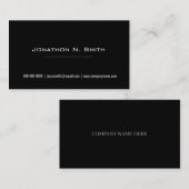 Elegante, moderne, coole schwarze Visitenkarte (Vorne/Hinten)