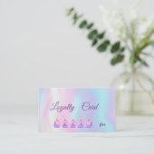 Elegante moderne Cupcakes Holographic Loyalty Card Treuekarte (Stehend Vorderseite)