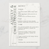 Elegante moderne Dandelion Moss Green Wedding Menükarte (Vorderseite)