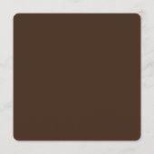 Elegante moderne Dandelion Walnut Brown Wedding Menükarte (Rückseite)