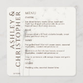 Elegante moderne Dandelion Walnut Brown Wedding Menükarte (Vorderseite)