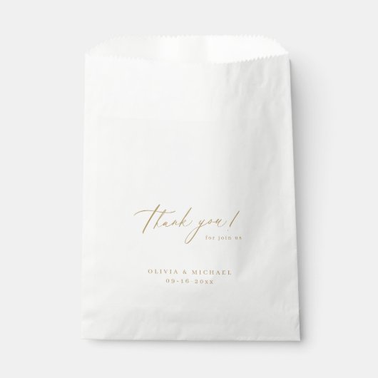 Elegante moderne Dankeschön Drehtasche Gastgeschen Geschenktütchen (Vorderseite)