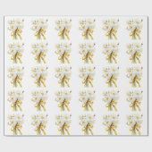 Elegante moderne Dazie-Blume Geschenkpapier (Flach)