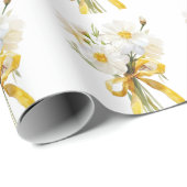 Elegante moderne Dazie-Blume Geschenkpapier (Rolleneckpunkt)