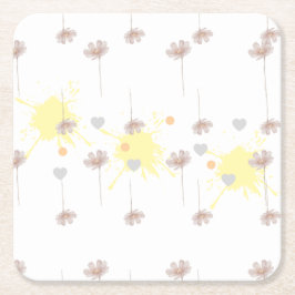 Elegante moderne Dazie-Blume Rechteckiger Pappuntersetzer
