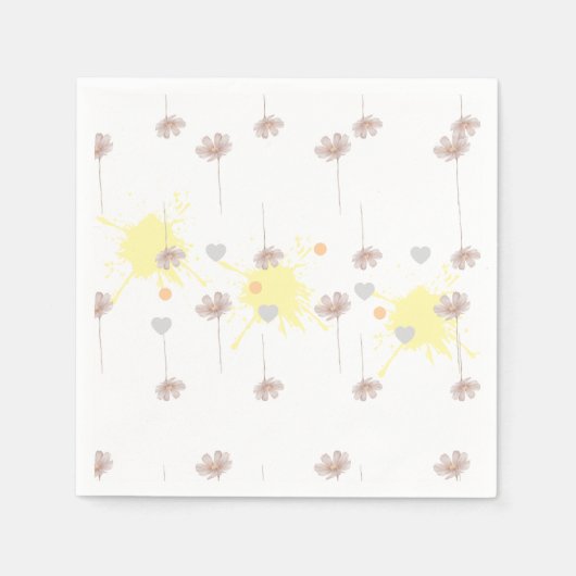Elegante moderne Dazie-Blume Serviette (Vorderseite)