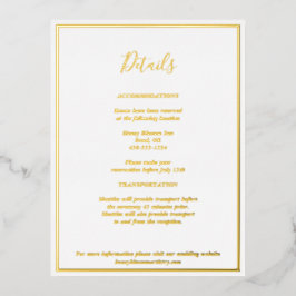 Elegante, moderne Details Gold Foil Einschlusskart Folie Einladungspostkarte