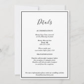 Elegante, moderne Details in einer Hochzeit Einladung (Rückseite)