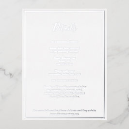 Elegante, moderne Details - Silberfolie Folie Einladungspostkarte