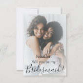 elegante, moderne Drehbuch 2 Foto Brautübersicht V Einladung (Vorderseite)