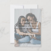 elegante, moderne Drehbuch 2 Foto Brautübersicht V Einladung (Rückseite)