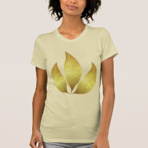 Elegante moderne drei goldene Blätter mit Ziergege