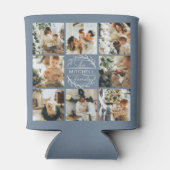 Elegante moderne, dunkelblaue Fotocollage Achtung Dosenkühler (Rückseite)