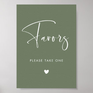 Elegante Moderne Dunkle Seiten Grüne Gastgeschenke Poster