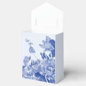 Elegante Moderne Dusty Blue Floral Chinoiserie Geschenkschachtel (Geöffnet)