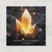 Elegante moderne Edelsteine - Kristalle heilen Quadratische Visitenkarte (Vorderseite)