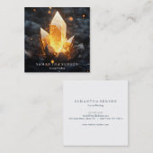 Elegante moderne Edelsteine - Kristalle heilen Quadratische Visitenkarte (Vorne/Hinten)