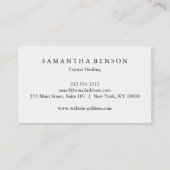 Elegante moderne Edelsteine - Kristalle heilen Visitenkarte (Rückseite)