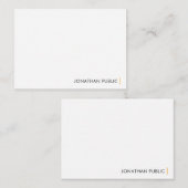 Elegante, moderne, einfache Designvorlage individu Mitteilungskarte (Vorne/Hinten)