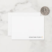 Elegante, moderne, einfache Designvorlage individu Mitteilungskarte (Vorderseite/Rückseite Beispiel)