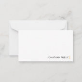 Elegante, moderne, einfache Designvorlage personal Mitteilungskarte (Vorderseite)