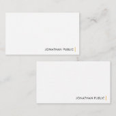 Elegante, moderne, einfache Designvorlage personal Mitteilungskarte (Vorne/Hinten)