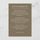 Elegante moderne, einfache Elemente Hochzeit Begleitkarte (Vorderseite)