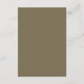 Elegante moderne, einfache Elemente Hochzeit Begleitkarte (Rückseite)