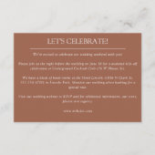 Elegante moderne, einfache Elemente Hochzeit Begleitkarte (Vorderseite)