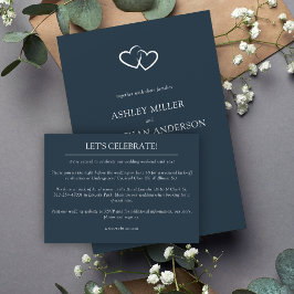 Elegante moderne, einfache Elemente Hochzeit Begleitkarte