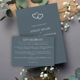 Elegante moderne, einfache Elemente Hochzeit Begleitkarte