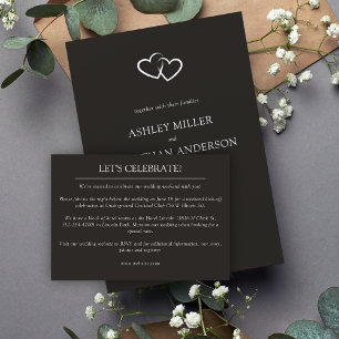 Elegante moderne, einfache Elemente Hochzeit Begleitkarte