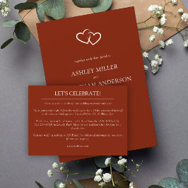 Elegante moderne, einfache Elemente Hochzeit Begleitkarte