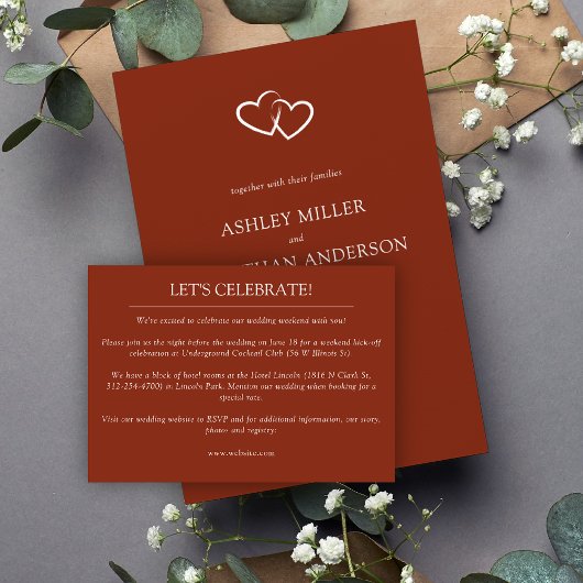 Elegante moderne, einfache Elemente Hochzeit Begleitkarte