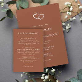 Elegante moderne, einfache Elemente Hochzeit Begleitkarte