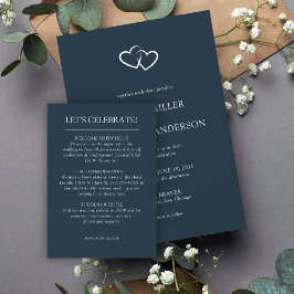 Elegante moderne, einfache Elemente Hochzeit Begleitkarte