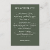 Elegante moderne, einfache Elemente Hochzeit Begleitkarte (Vorderseite)