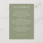 Elegante moderne, einfache Elemente Hochzeit Begleitkarte (Vorderseite)