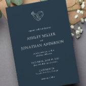 Elegante moderne, einfache Elemente Hochzeit Einladung