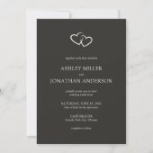 Elegante moderne, einfache Elemente Hochzeit Einladung (Vorderseite)