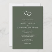 Elegante moderne, einfache Elemente Hochzeit Einladung (Vorderseite)