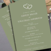 Elegante moderne, einfache Elemente Hochzeit Programm